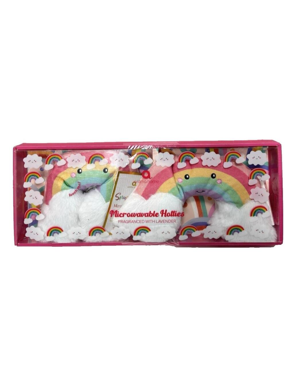 Rainbow Microwavable Hotties Scented with Lavender, Cute 2pc Gift Set for Women